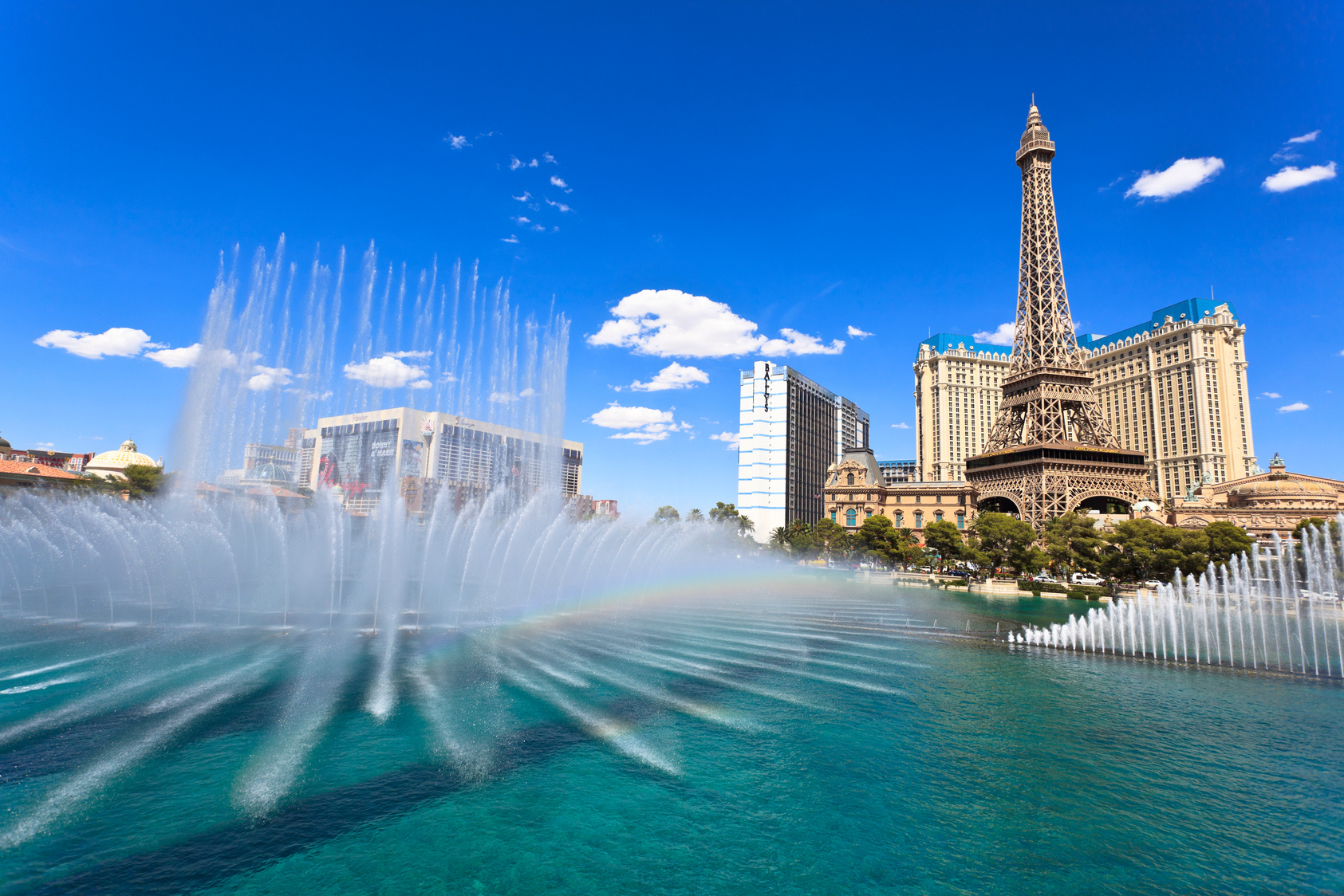 Paris Las Vegas and Fountains of Bellagio, Nevada